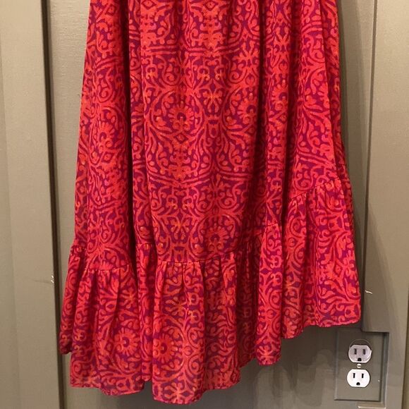 𝅺FREE People Chiffon Safari Sun Short Casual Dress in Mango Combo Size Small - Picture 14 of 15